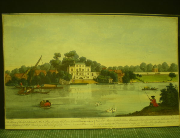 The House of the late Celebrated Mr A Pope fronting the River Thames at Twickenham