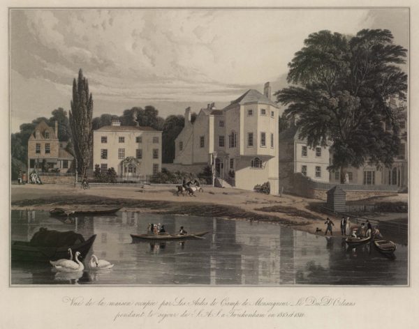 View de la maison ocupee par Les Aides de Camp de Monseigneur le Duc D’Orleans pendant le sejour de SAS a Twickenham en 1815 et 1816