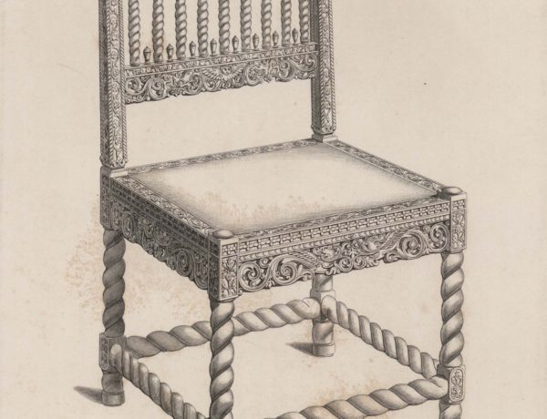 Ebony Chair Formerly Belonging to Horace Walpole at Strawberry Hill