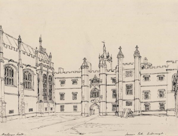 Hampton Court Palace. Quadrangle and Entrance Gate, called Wolsey’s Gateway