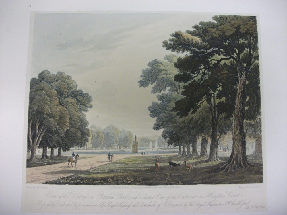 View of the Diana in Bushy Park with a Distant View of the Entrance to Hampton Court