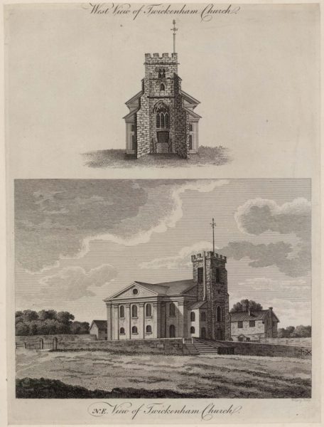 West View of Twickenham Church and North East View of Twickenham Church