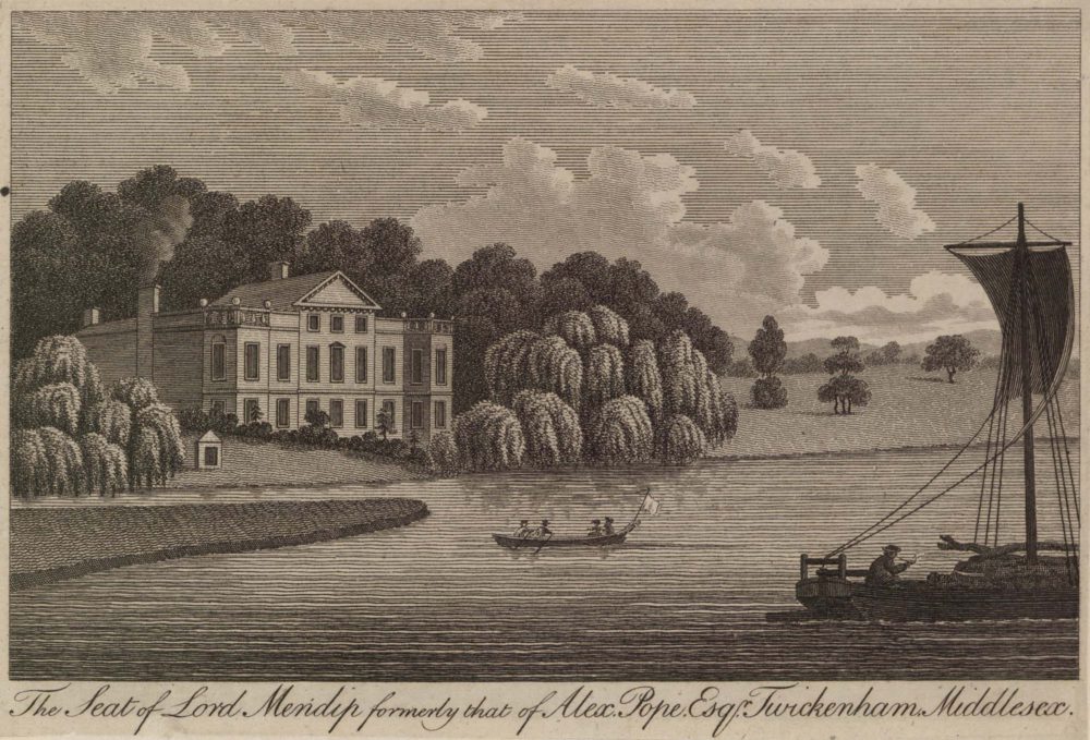 The Seat of Lord Mendip formerly that of Alex Pope. Esqr Twickenham Middlesex