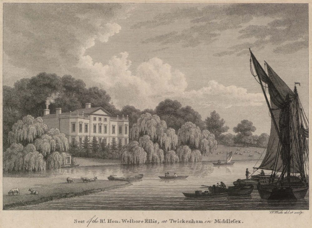Seat of the Right Honerable Welbore Ellis, at Twickenham (with accompanying text of the same title)