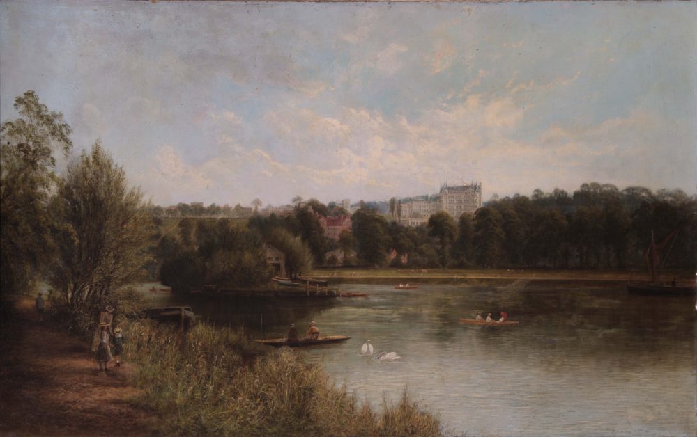View of Star and Garter, Richmond Hill and Glover’s Island from Twickenham Bank