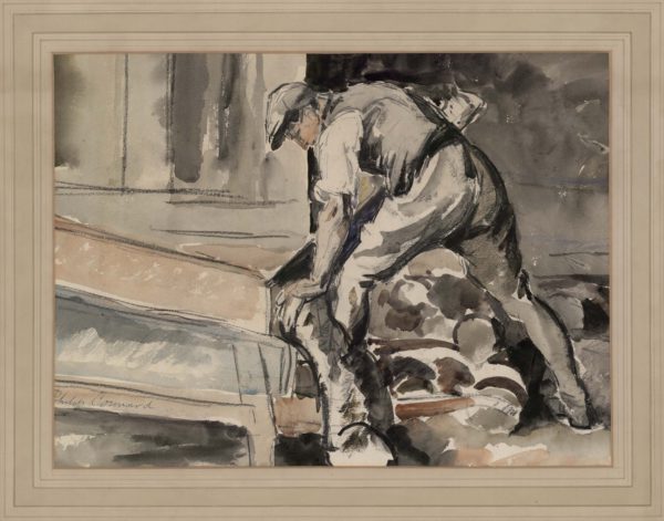 Man sawing