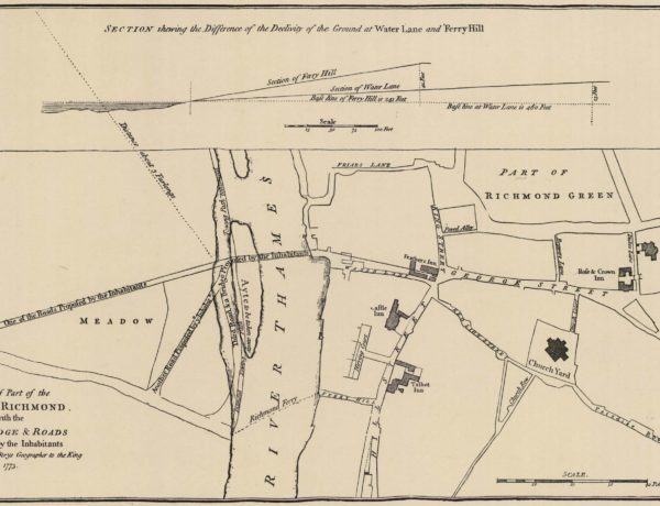 Plan of Part of the Town of Richmond with the New Bridge and Roads