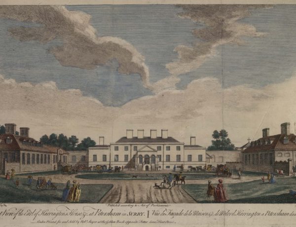 A Front View of the Earl of Harrington’s House at Petersham in Surry