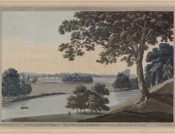 View of Walton bridge from Oatlands