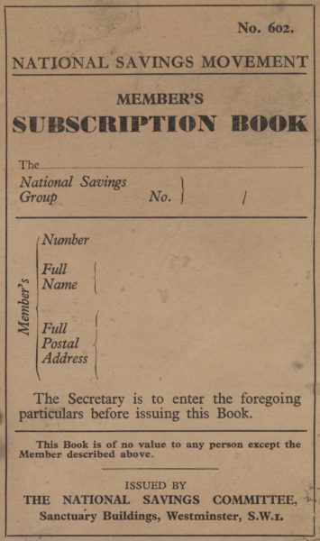 Member’s Subscription Book