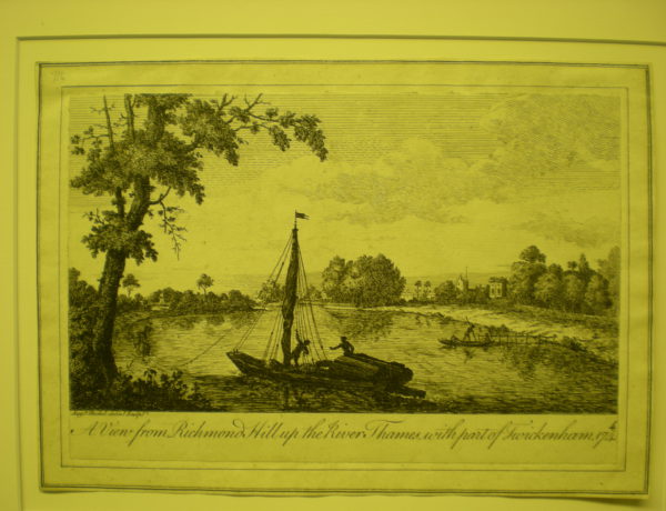 View from Richmond Hill up the River Thames with part of Twickenham 1744