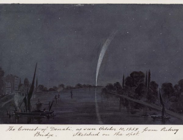The Comet of Donati as seen October 10, 1858 from Putney Bridge