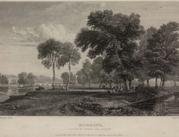 Richmond seen from the Meadows near Isleworth