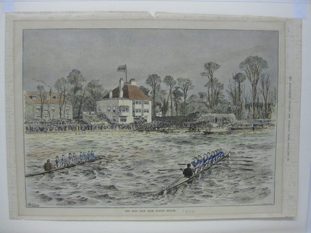 The Boat Race from Barnes Bridge