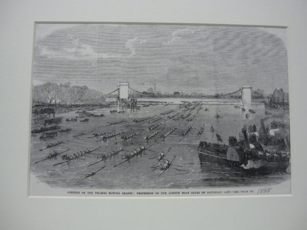 Opening of the Thames Rowing Season Procession of the London Boat Clubs on Saturday Last