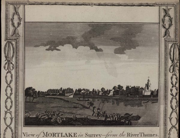 View of Mortlake in Surrey – from the River Thames