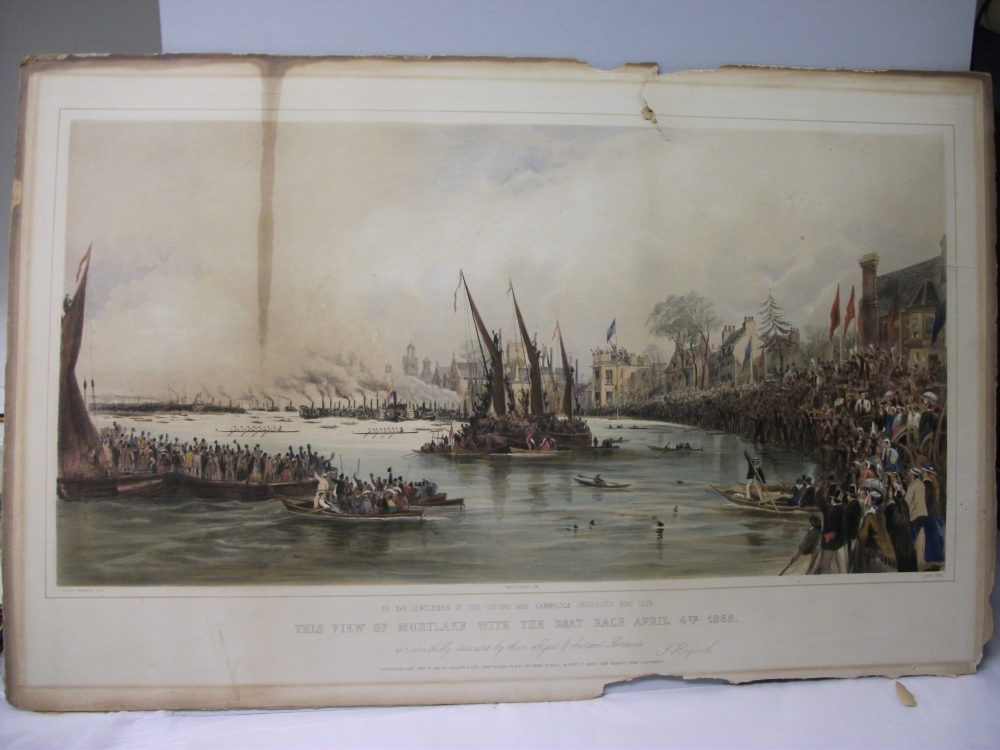This View of Mortlake with the Boat Race April 4th 1868