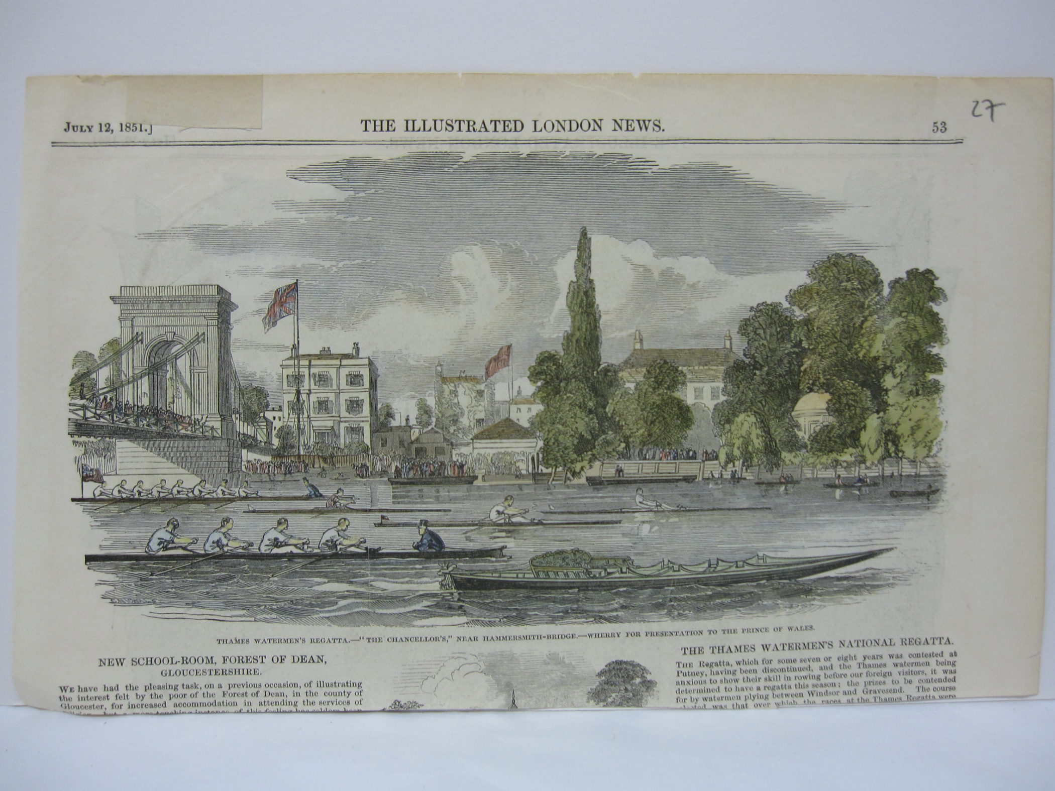 Thames Waterman's Regatta "The Chancellor's" Near Hammersmith Bridge