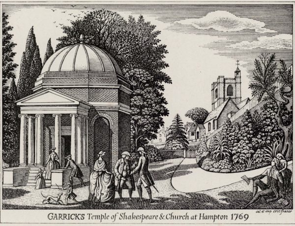 Garrick’s Temple of Shakespeare and Church at Hampton 1769