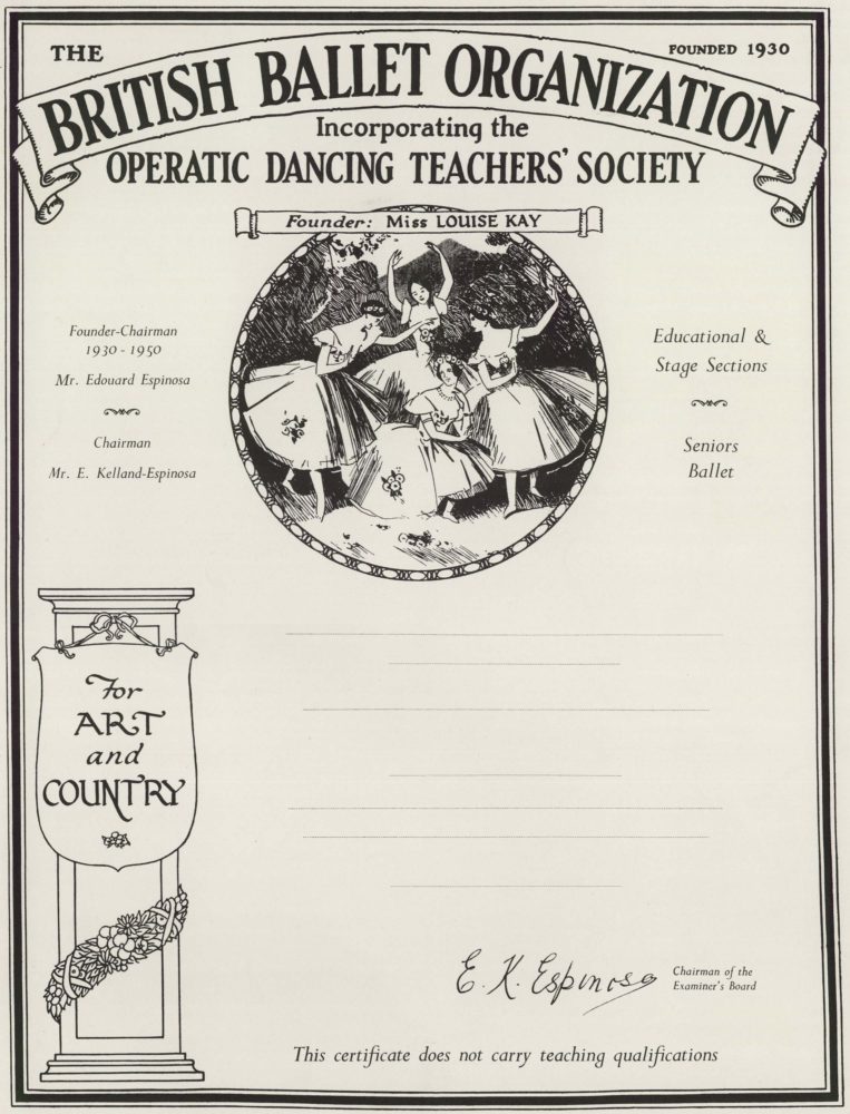 Incorporating the Operatic Dancing Teachers’ Society