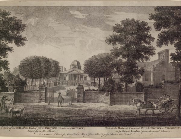 A View of the Rt Honble, the Earl of Burlington’s House at Chiswick; taken from the Road