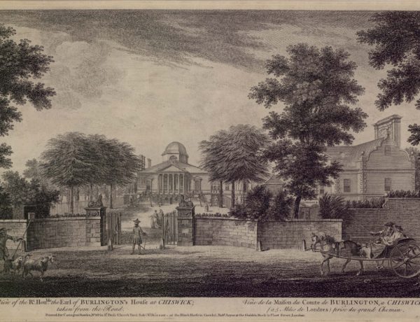 A View of the Rt Honble, the Earl of Burlington’s House at Chiswick; taken from the Road