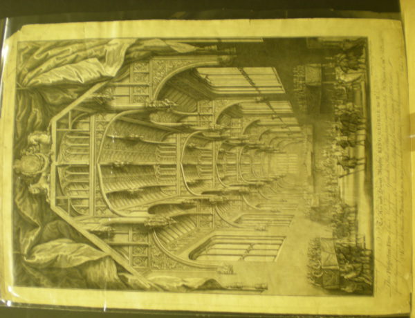 This Perspective View of the Magnificent Gothick Hall at Hampton Court