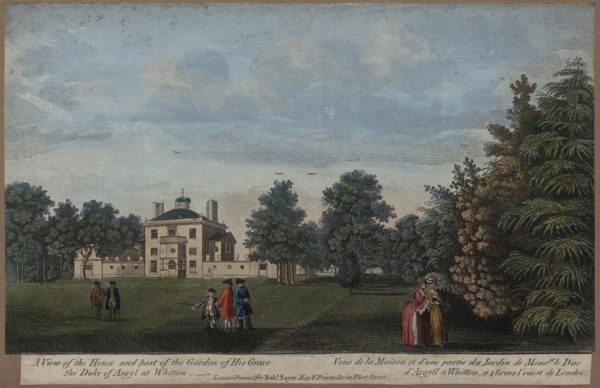 A View of the House and part of the Garden of His Grace the Duke of Argyl at Whitton