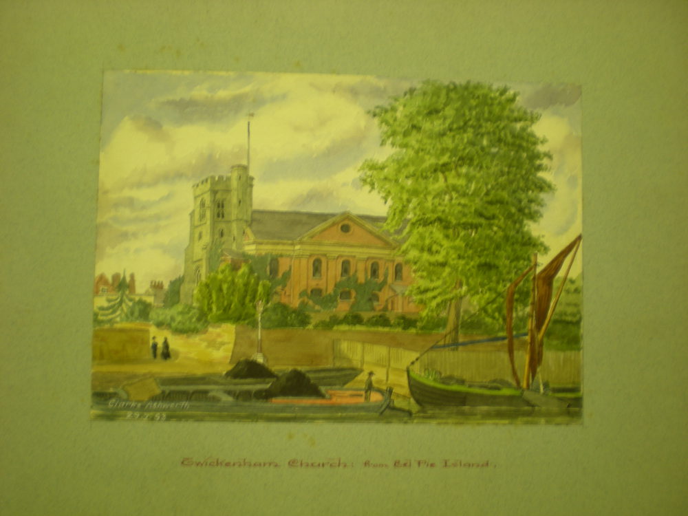 Twickenham Church from Eel Pie Island