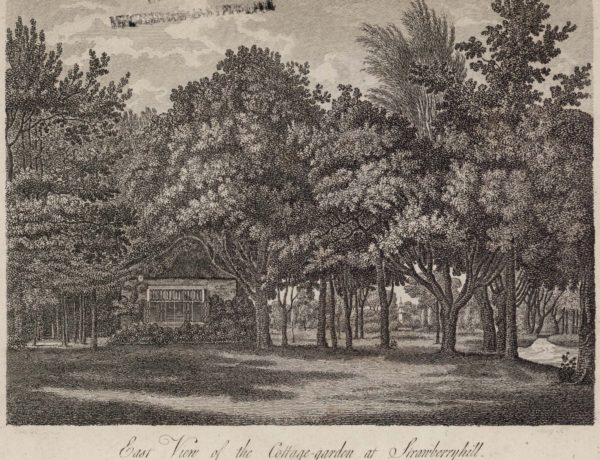 East View of the Cottage garden at Strawberry Hill