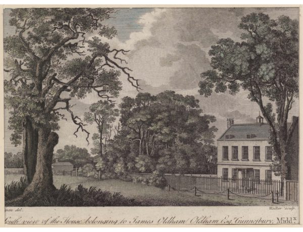 South View of the House belonging to James Oldham Oldham Esqr Gunnersbury, Middx