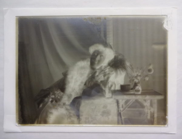 Dr Baker’s sister seated in an arm chair