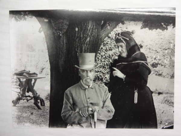 Sir Richard Burton and Lady Isabel Burton in their garden at Trieste