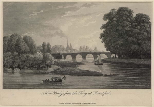 Kew Bridge from the Ferry at Brentford
