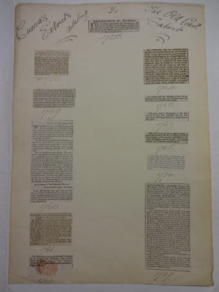 Curious Extracts relating to The Old Court Suburb