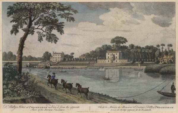 Dr Batty’s House at Twickenham as View’d from the opposite Shore of the River Thames