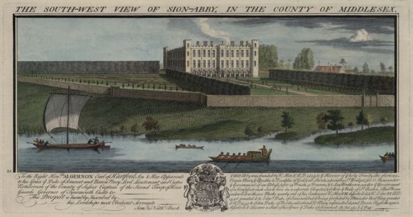 The South-West View of Sion-Abby, in the County of Middlesex