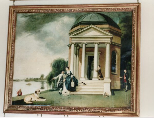 Mr & Mrs Garrick by the Shakespeare Temple