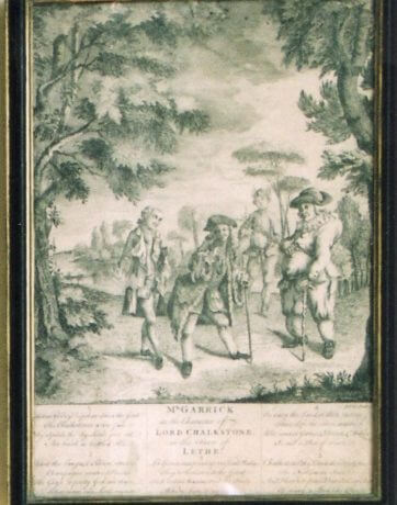 Mr Garrick in the Character of Lord Chalkstone in the farce of Lethe