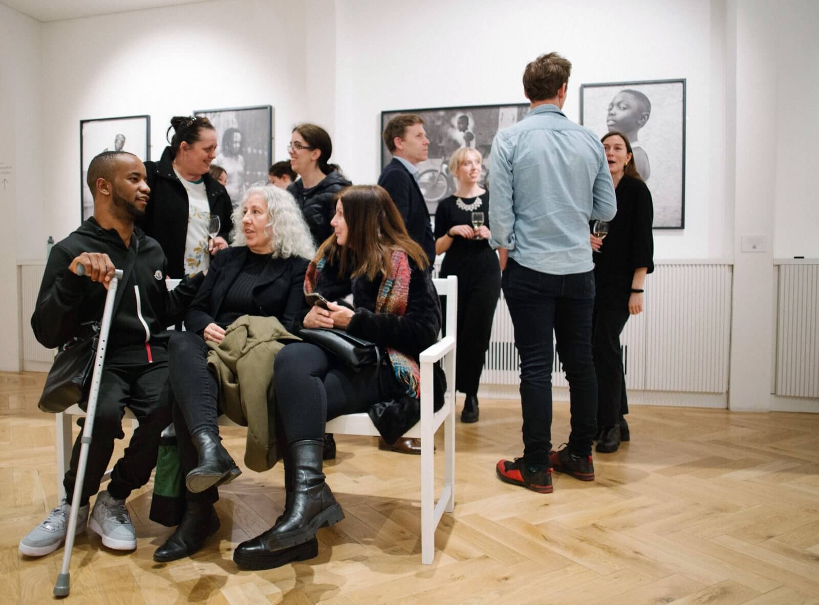 <p>Artist Dexter McLean talking to guests at his Orleans House Gallery exhibition, Tower Avenue.</p><p>Copyright Shane Duncan </p>